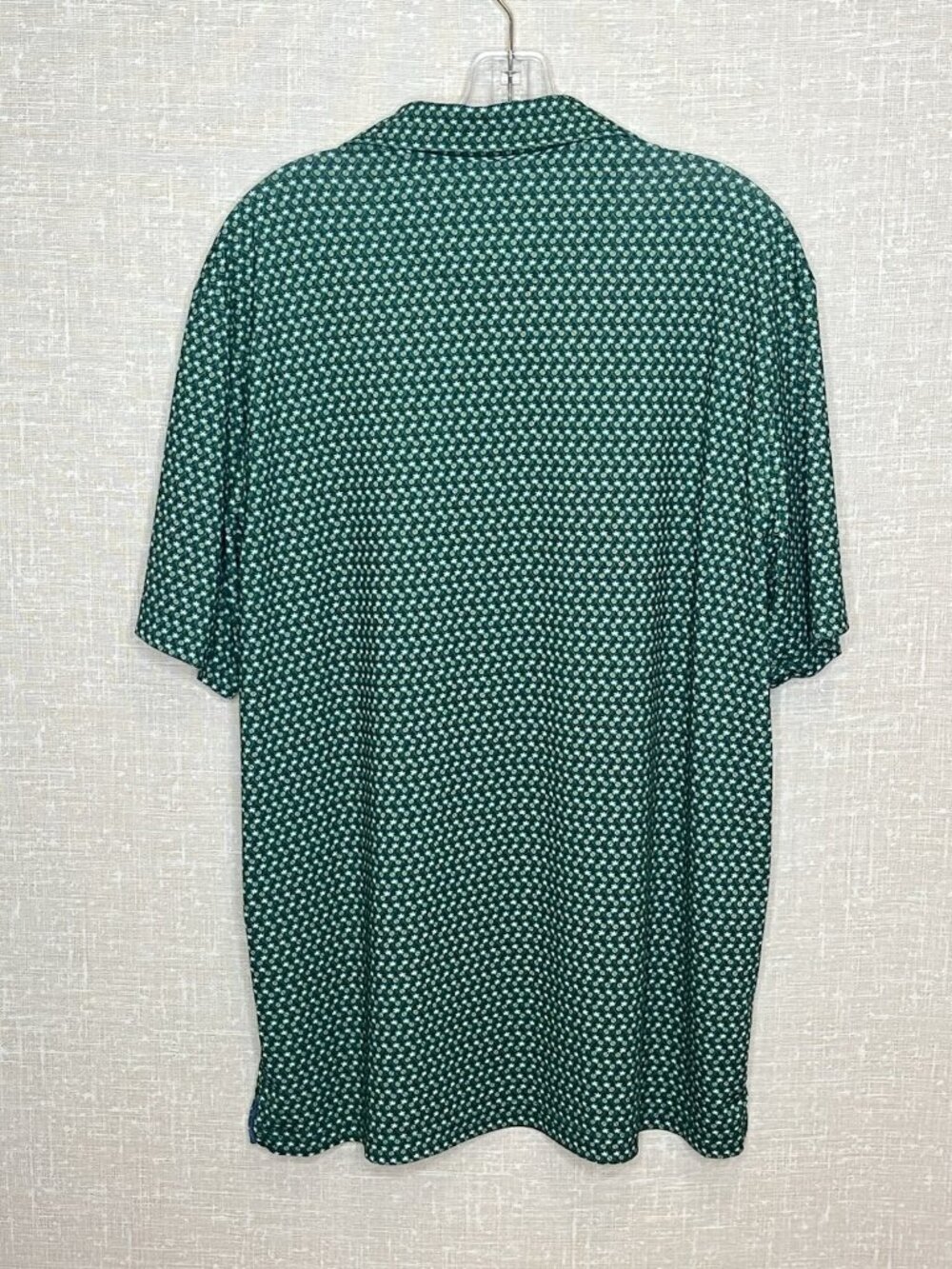 Walter Hagen Performance 11 Golf Polo Shirt Mens L Green Palm Tree Print Stretch - Picture 5 of 5